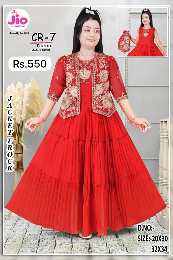 Red_Embroidered_Jacket_Style_Frock_for_Girls