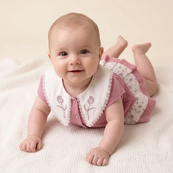 Multicolor__Cotton_And_Polyster_Printed_Sleeveless_Frock_Set_For_Baby_Girls