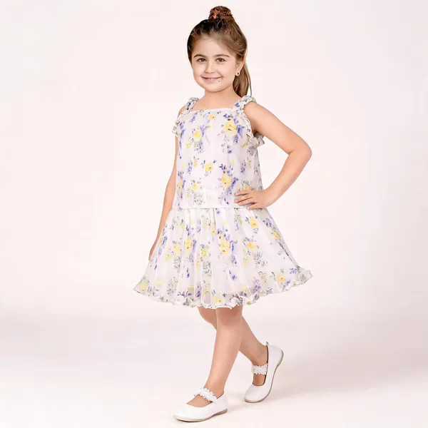 White_Georgette_Flared_Frock_For_Girls