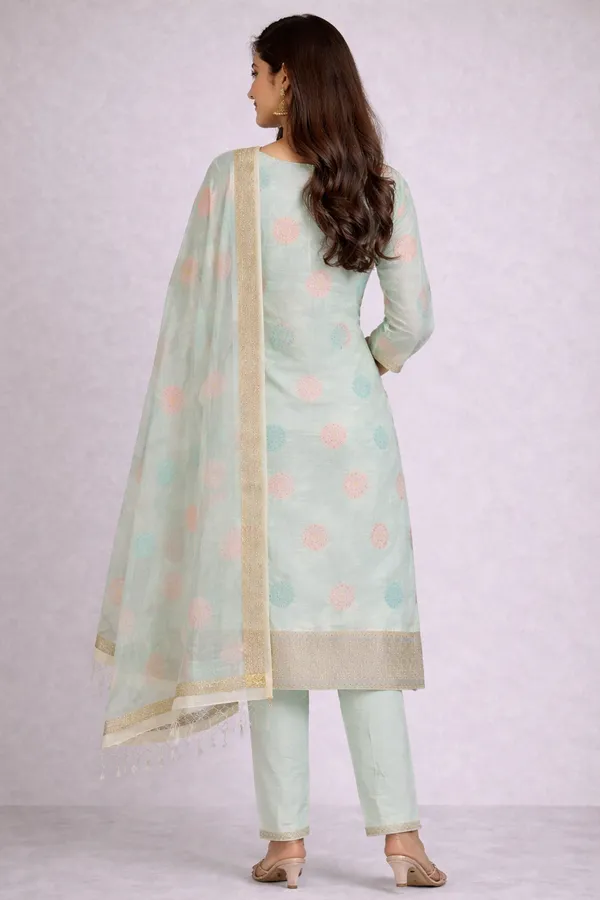 Mint_Green_Embroidered_Straight_Kurta_Set_For_Women