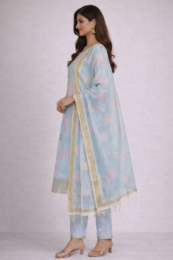 Light_Blue_Floral_Straight_Kurta_Set_For_Women
