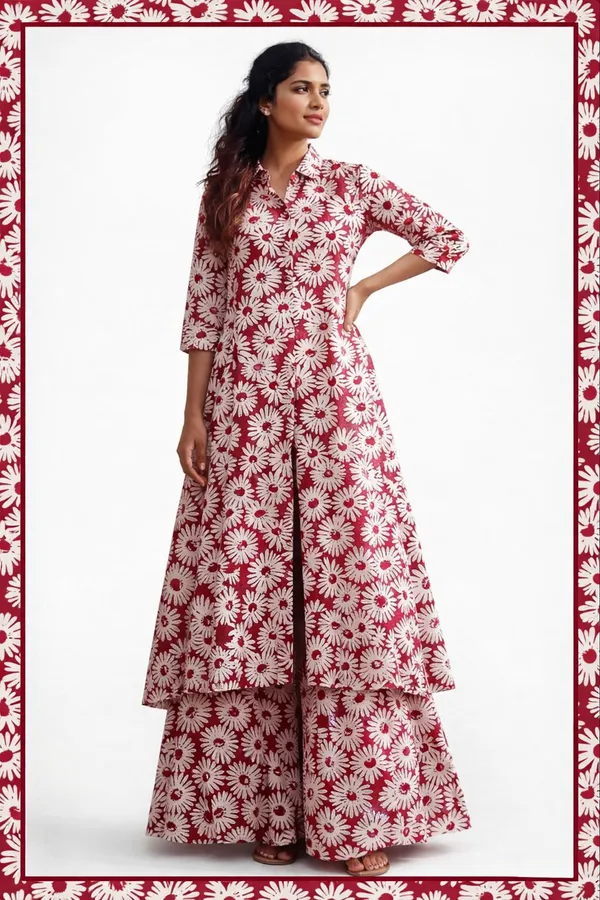 Maroon_Floral_Straight_Kurta_Palazzo_Set_for_Women
