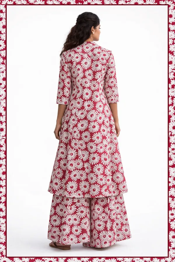 Red_Floral_Printed_Kurta_Set_for_Women