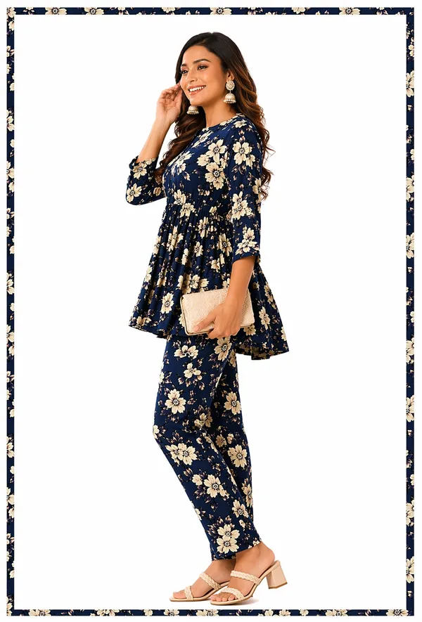 Navy_Floral_Print_Peplum_Co_Ord_Set_For_Women