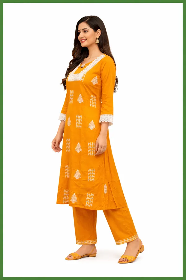 Mustard_Printed_Straight_Kurta_Set_for_Women