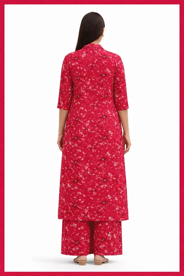 Red_Floral_Print_Straight_Kurta_Set_for_Women