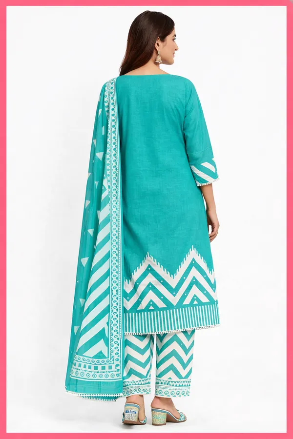 Turquoise_Embroidered_Straight_Kurta_Set_for_Women