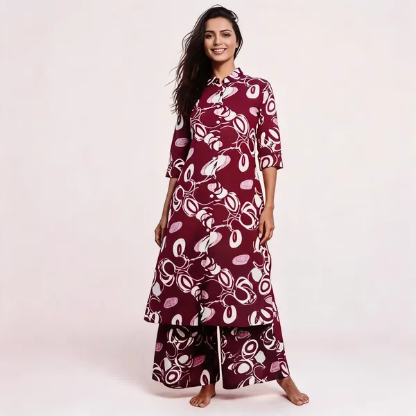 Maroon_Printed_Straight_Kurta_Palazzo_Set_For_Women