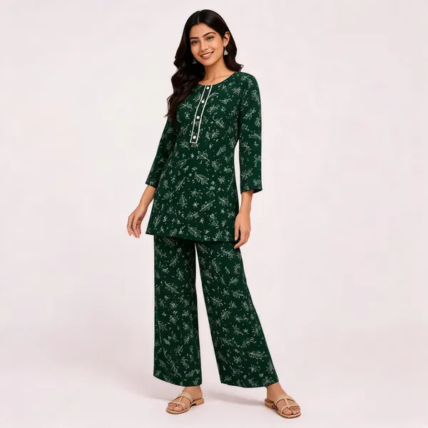 Green_Printed_Straight_Kurta_Palazzo_Set_For_Women