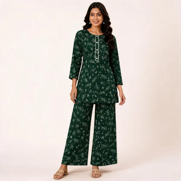 Green_Printed_Straight_Kurta_Palazzo_Set_For_Women