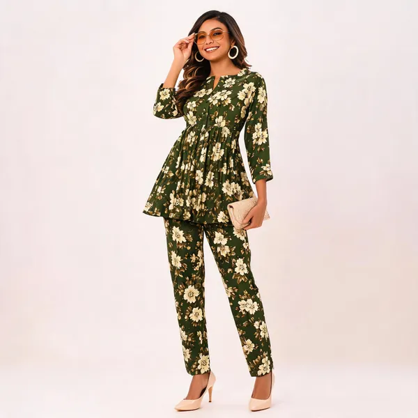 Green_Floral_Print_Co_Ord_Set_For_Women