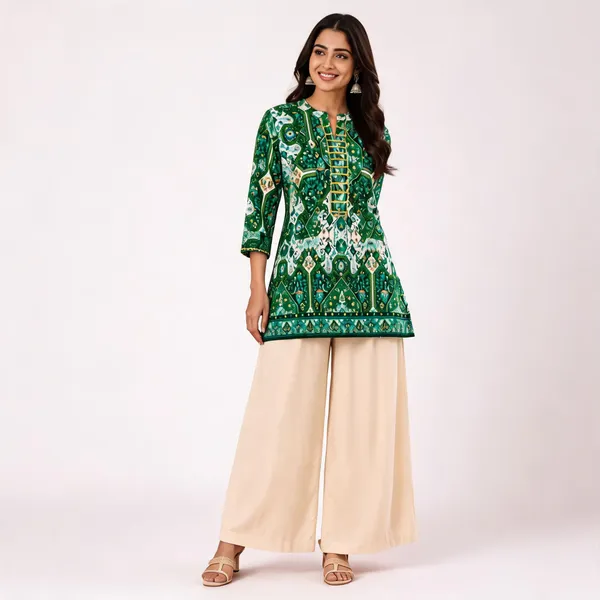 Green_Printed_Straight_Kurta_Palazzo_Set_For_Women