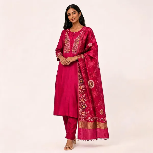 Pink_Embroidered_Straight_Kurta_Set_For_Women