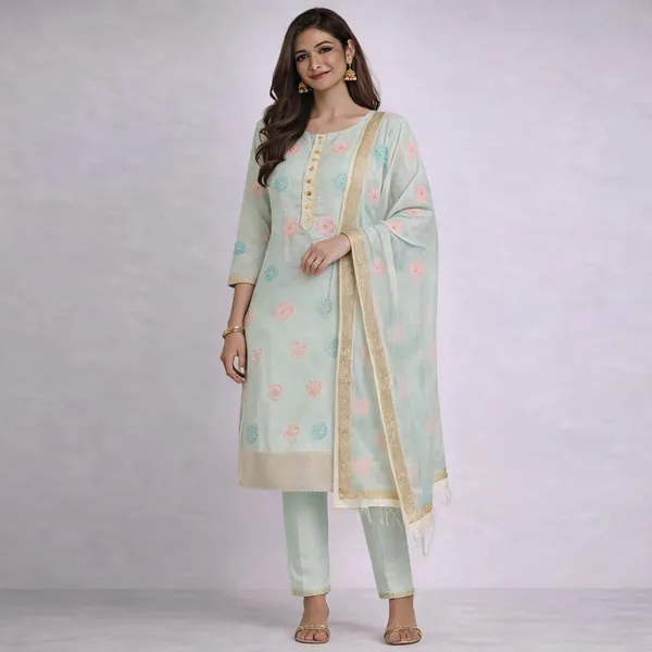 Mint_Green_Embroidered_Straight_Kurta_Set_For_Women