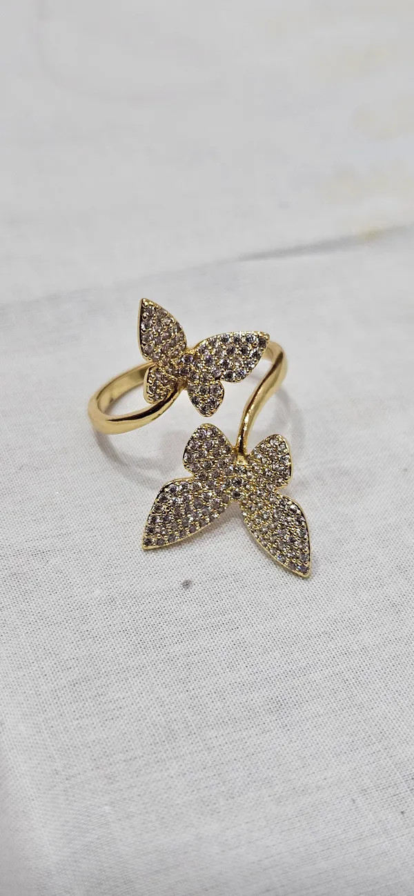 Gold_Stainless_Steel_18_Carat_Gold_Plated_Butterfly_Ring_For_Women