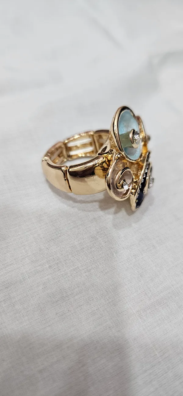 Multicolor_Stainless_Steel_18_Carat_Gold_Plated_Ring_For_Women