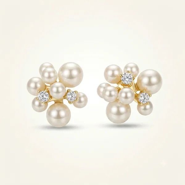 White_Stainless_Steel_18_Carat_Gold_Plated_Studs_For_Women