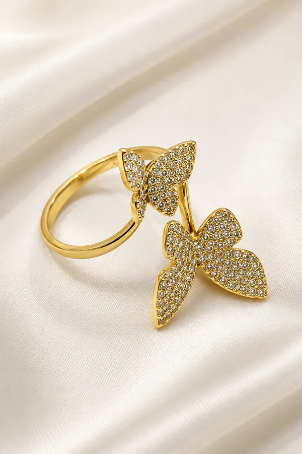 Gold_Stainless_Steel_18_Carat_Gold_Plated_Butterfly_Ring_For_Women