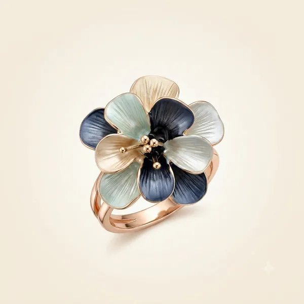 Multicolor_Stainless_Steel_18_Carat_Gold_Plated_Ring_For_Women