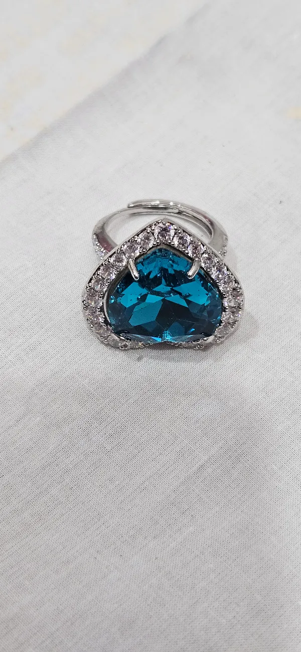 Bule_And_White_Stainless_Steel_With_Zircons_Ring_For_Women