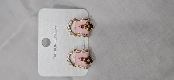 Pink_Stainless_Steel_18_Carat_Gold_Plated_Earring_Studs_For_Women