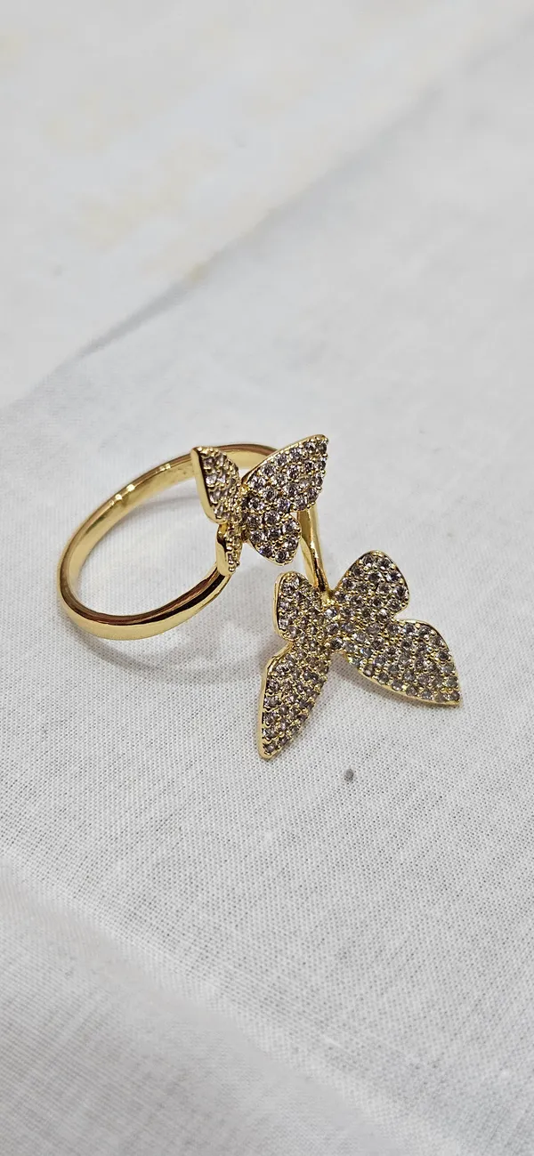 Gold_Stainless_Steel_18_Carat_Gold_Plated_Butterfly_Ring_For_Women