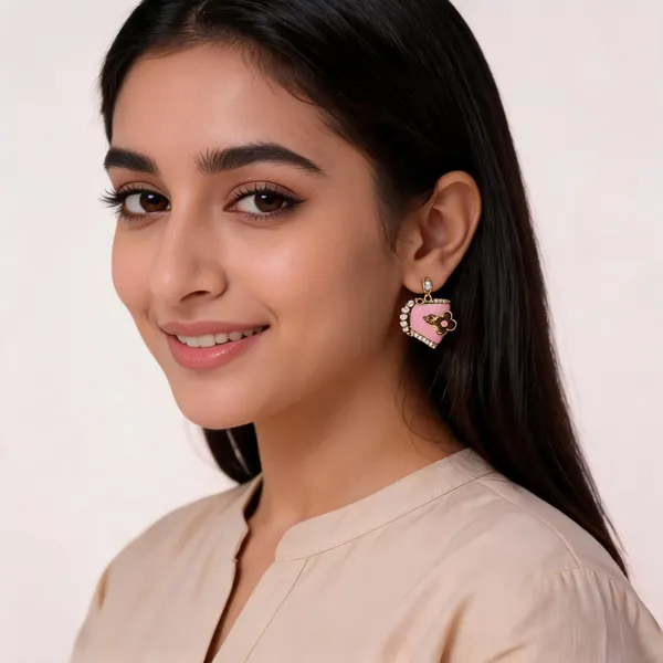 Pink_Stainless_Steel_18_Carat_Gold_Plated_Earring_Studs_For_Women
