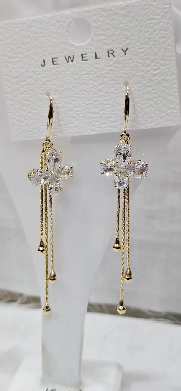White_Stainless_Steel_18_Carat_Gold_Plated_Earrings_For_Women
