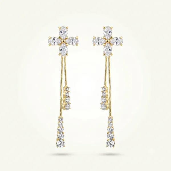 White_Stainless_Steel_18_Carat_Gold_Plated_Earrings_For_Women