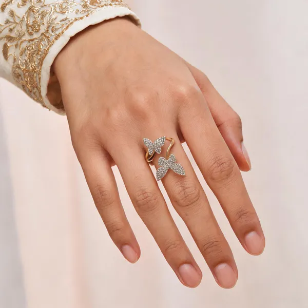 Gold_Stainless_Steel_18_Carat_Gold_Plated_Butterfly_Ring_For_Women