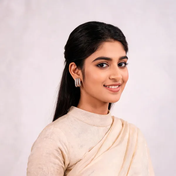 White_Stainless_Steel_18_Carat_Gold_Plated_Earrings_For_Women