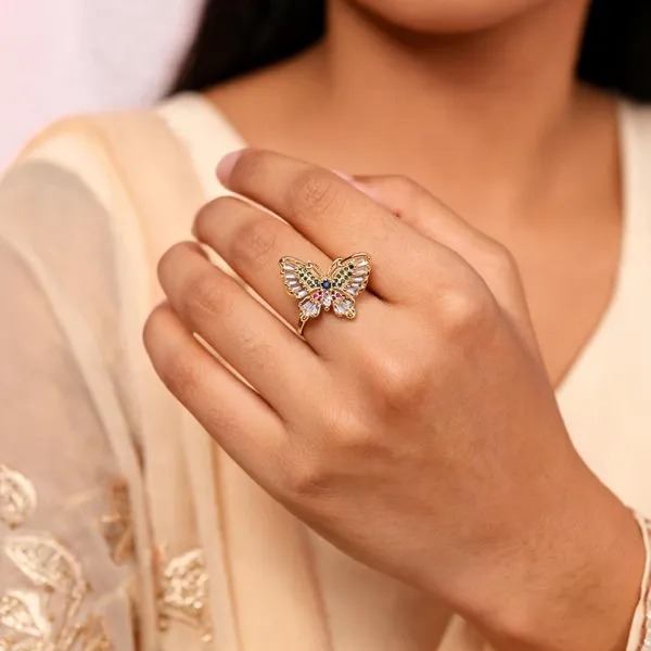 Gold_Stainless_Steel_18_Carat_Gold_Plated_Ring_For_Women