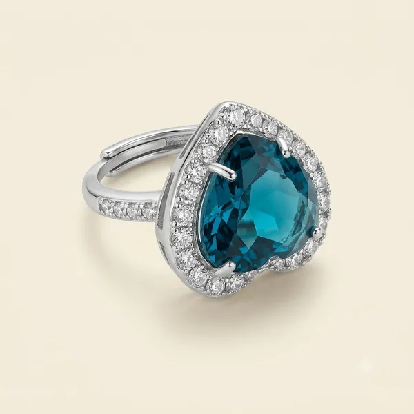 Blue_And_White_Stainless_Steel_With_Zircons_Ring_For_Women