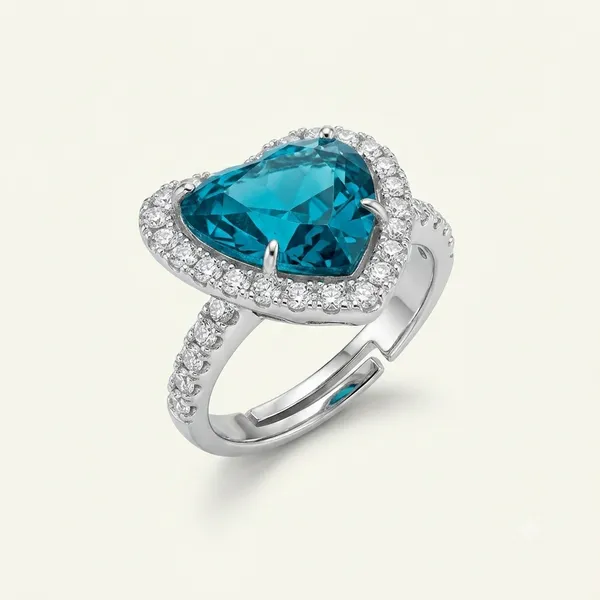 Blue_And_White_Stainless_Steel_With_Zircons_Ring_For_Women