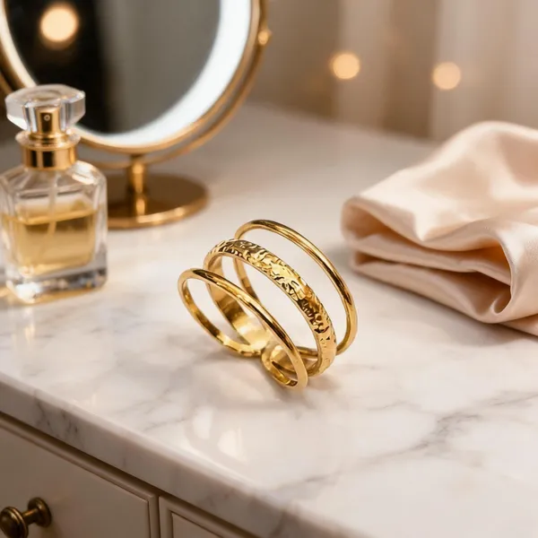 Gold_Stainless_Steel_Textured_Multi_Band_Ring_For_Women