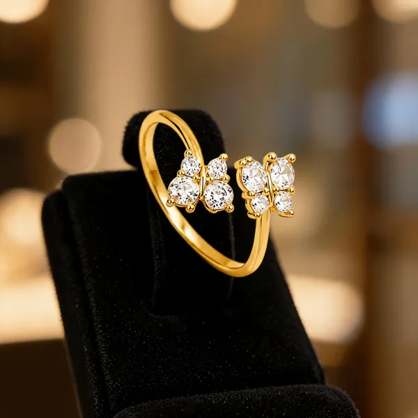 Gold_Stainless_Steel_Crystal_Floral_Open_Ring_For_Women