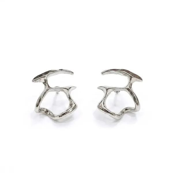 Silver_Stainless_Steel_Abstract_Ear_Cuff_Earrings_For_Women