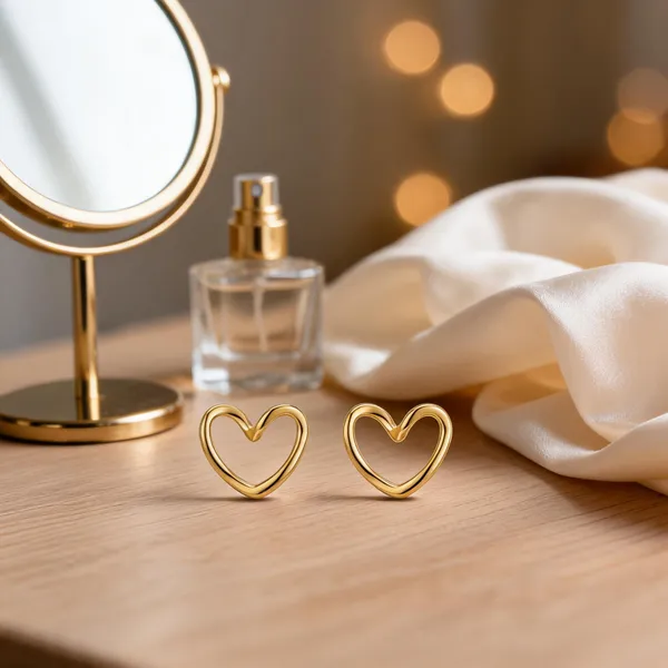 Gold_Stainless_Steel_Heart_Stud_Earrings_For_Women