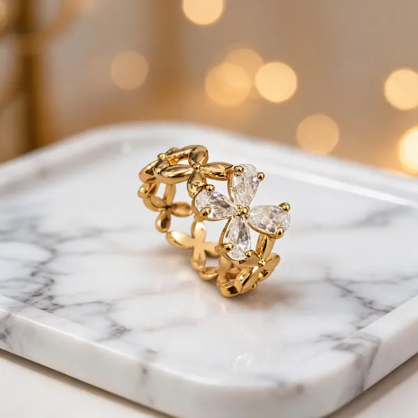 Gold_Stainless_Steel_Floral_Crystal_Ring_For_Women