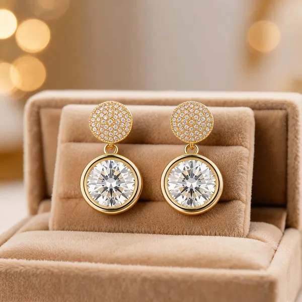 Gold_Stainless_Steel_Crystal_Drop_Earrings_For_Women