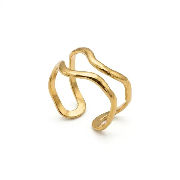 Gold_Stainless_Steel_Abstract_Open_Ring_For_Women