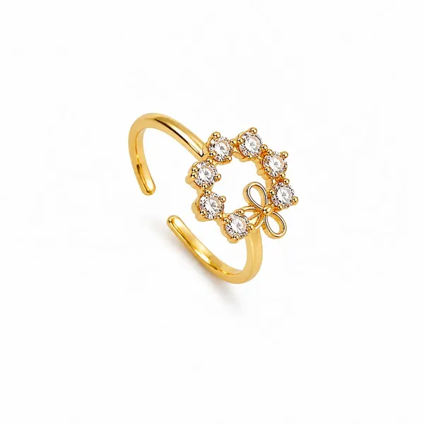 Gold_Stainless_Steel_Crystal_Bow_Ring_For_Women