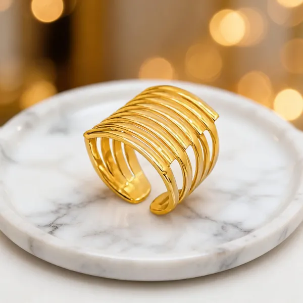 Gold_Stainless_Steel_Multi_Band_Open_Ring_For_Women