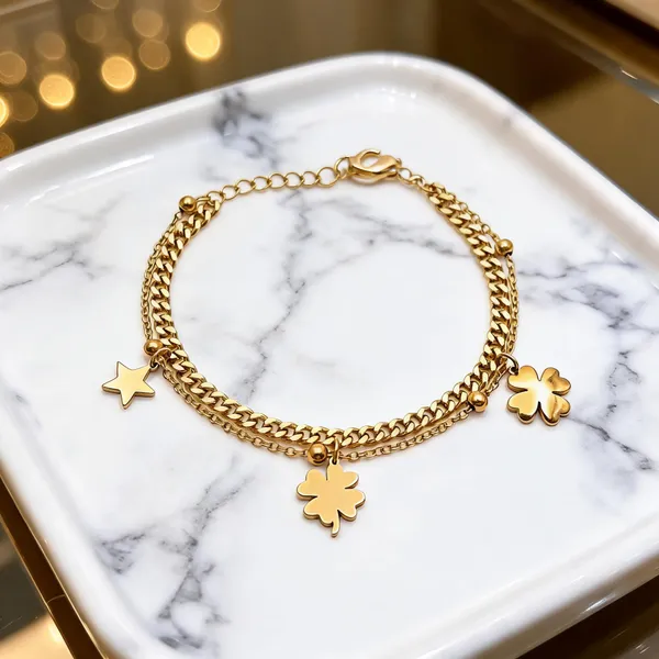 Gold_Stainless_Steel_Charm_Bracelet_For_Women
