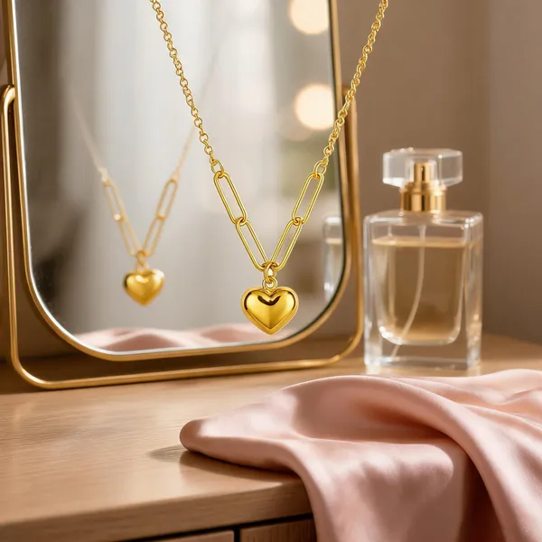 Gold_Stainless_Steel_Heart_Pendant_Necklace_For_Women