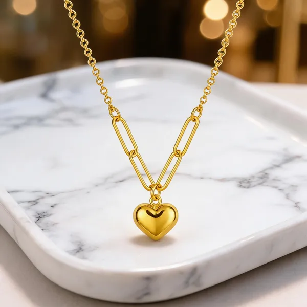 Gold_Stainless_Steel_Heart_Pendant_Necklace_For_Women