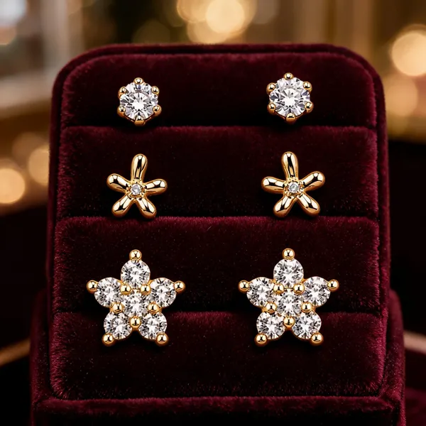 Gold_Stainless_Steel_Crystal_Stud_Earrings_Set_For_Women