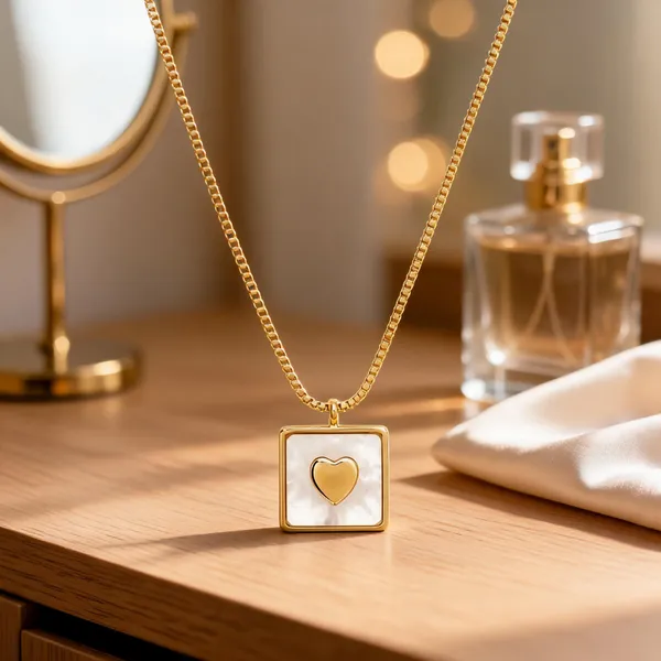 Gold_Stainless_Steel_Heart_Pendant_Necklace_For_Women