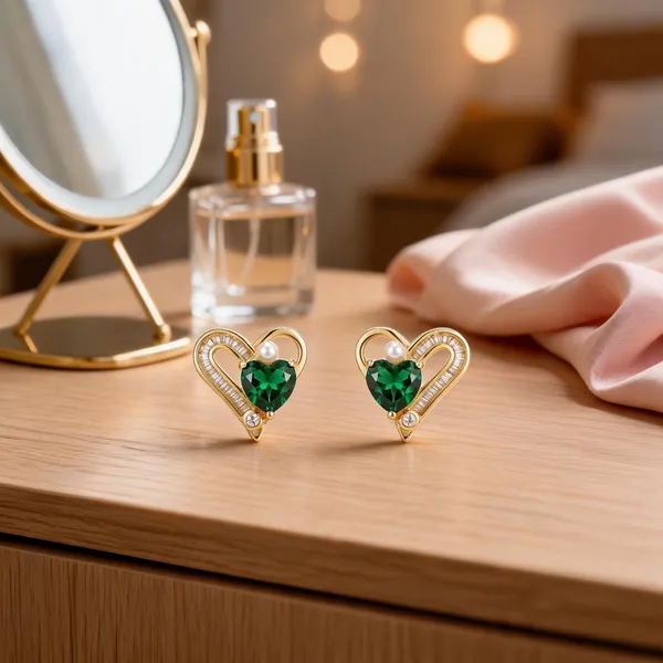 Gold_Stainless_Steel_Heart_Stud_Earrings_For_Women
