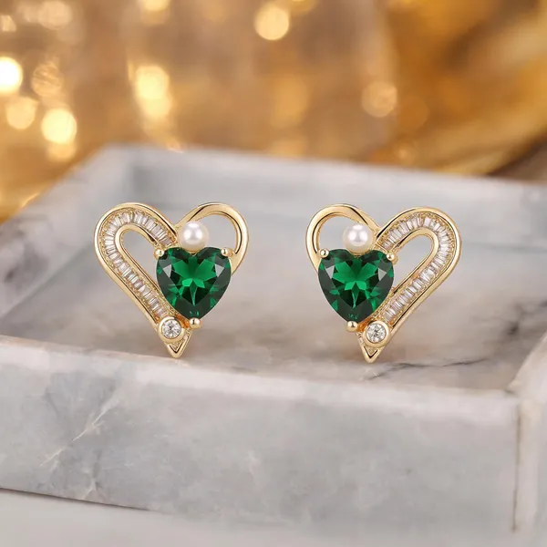 Gold_Stainless_Steel_Heart_Stud_Earrings_For_Women